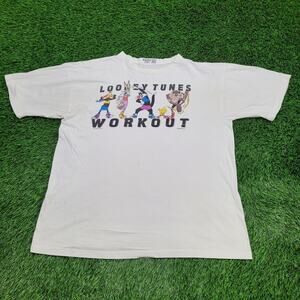 Vintage Looney-Tunes Workout Shirt 2XL 25x29 Bugs-Bunny Taz